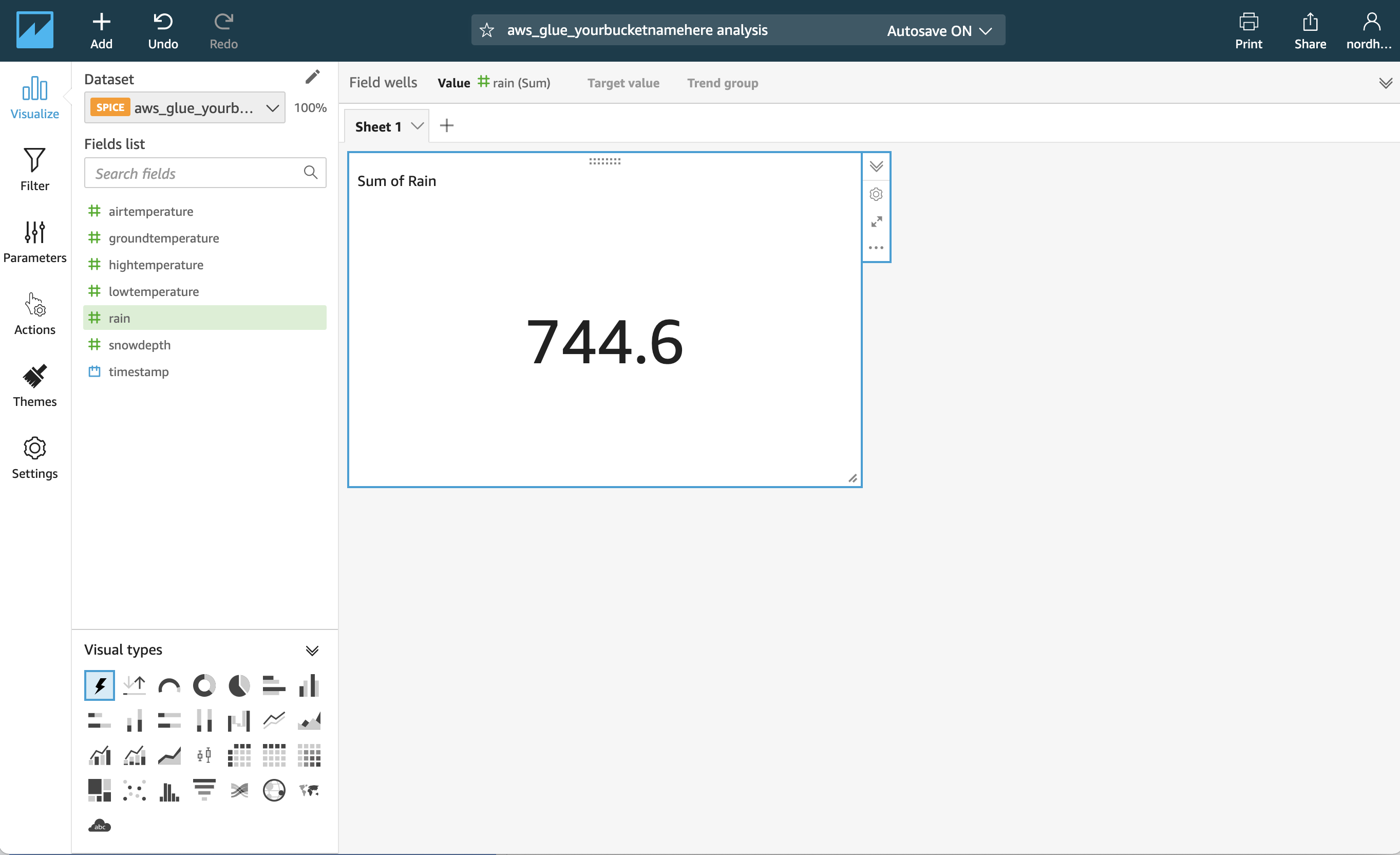 First data calculation in QuickSight